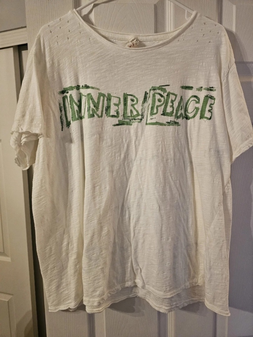 Magnolia Pearl "Inner Peace" Boyfriend Tee – Mantis Green Graphic (OS)